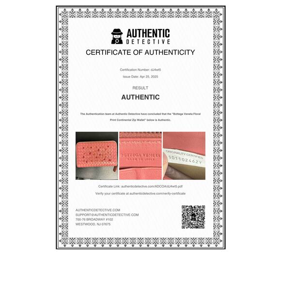 Bottega Veneta Floral Embroidered Intrecciato Leather Zip Around Wallet in Pink - Picture 16 of 16